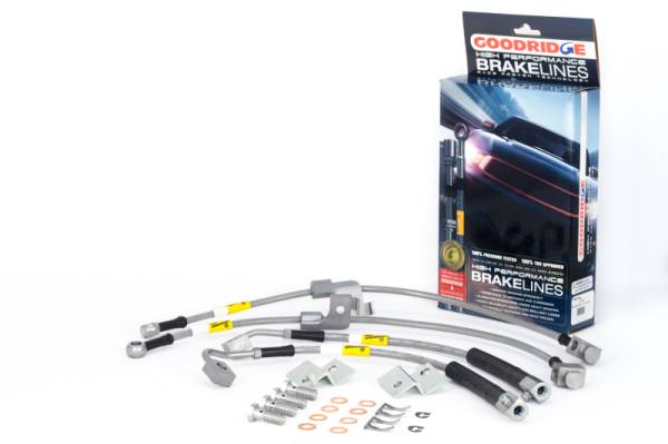 Goodridge - Goodridge 12366 Goodridge 15-17 Ford Mustang GT Stainless Steel Brake Line Kit