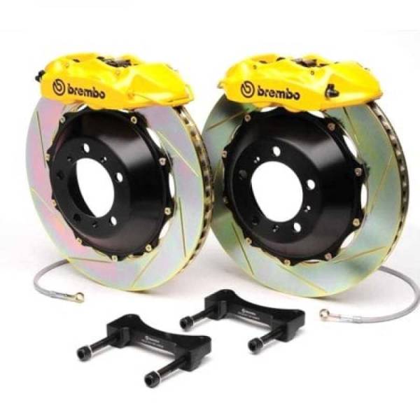 Brembo - Brembo 1TC.9025A7 Brembo 05-06 GT Front GT BBK 6 Piston Cast 390x35 2pc Rotor Slotted Type-5- Fluo. Yellow