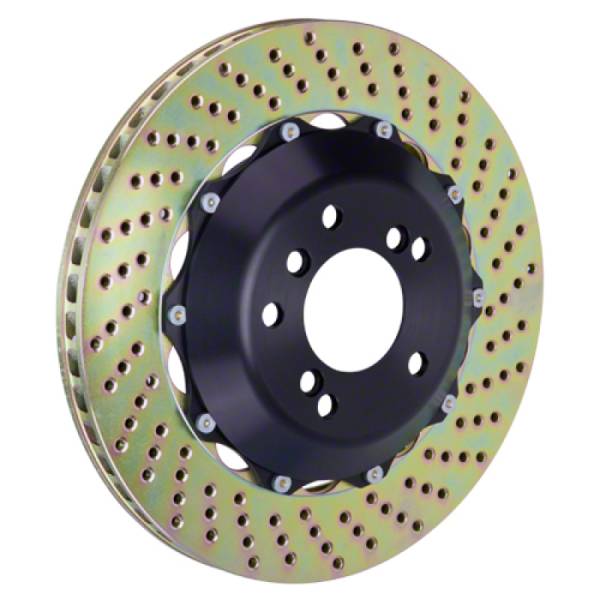 Brembo - Brembo 201.6001A Brembo 03-12 DB9/06-11 V8 Vantage Rear 2-Piece Discs 328x28 2pc Rotor Drilled
