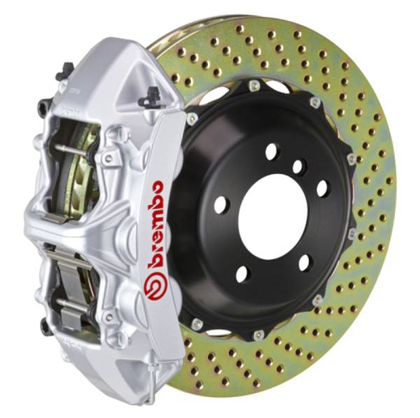 Brembo - Brembo 2B1.9001A3 Brembo 03-07 H2 Rear GT BBK 4 Piston Cast 2pc 380x32 2pc Rotor Drilled-Silver