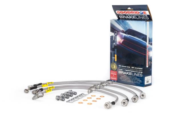 Goodridge - Goodridge 20042 Goodridge 17-18 Honda Civic (Base/LX/EX) Stainless Steel Brake Line Kit