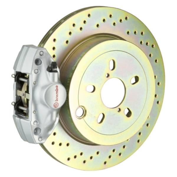 Brembo - Brembo 2E4.5003A3 Brembo 12-16 FR-S Exc Model w/ Elec Park Brake Rr GT BBK 2 Pis Cast 2p 316 x20 1pc Rtr Drill-Silver