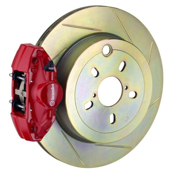 Brembo - Brembo 2E5.4001A2 Brembo 92-98 318i/325i/328i Rear GT BBK 2 Piston Cast 2pc 294x19 1pc Rotor Slotted Type1-Red