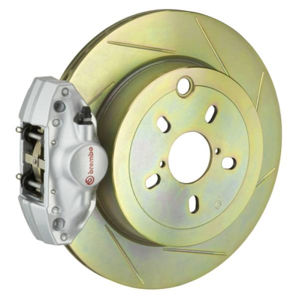 Brembo - Brembo 2E5.5001A3 Brembo 02-07 Impreza/WRX Rear GT BBK 2 Piston Cast 2pc 316 x20 1pc Rotor Slotted Type1-Silver