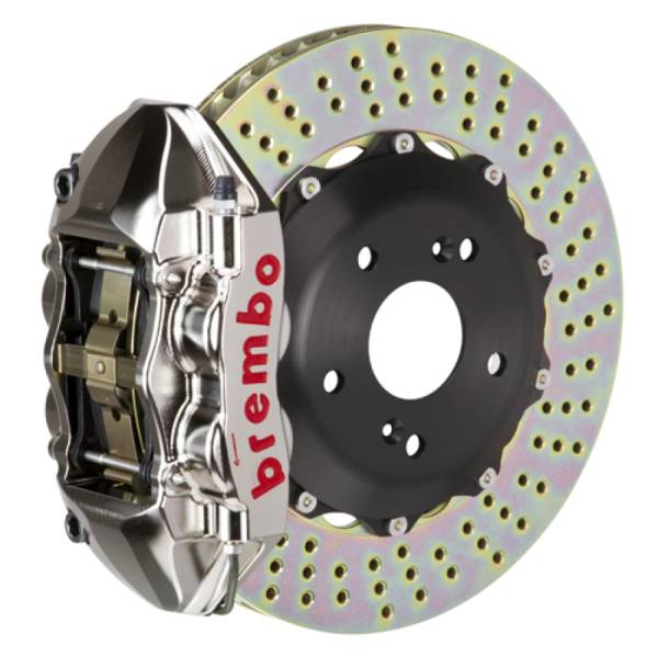 Brembo - Brembo 2P1.6007AR Brembo 07-15 TT 3.2L/09-15 TTS/12-13 TT RS Rr GTR BBK 4Pist Billet 328x28 2pc Rotor Drilled- Nickel