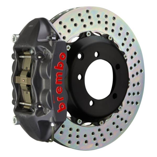 Brembo - Brembo 2P1.6007AS Brembo 07-15 TT 3.2L/09-15 TTS/12-13 TT RS Rr GTS BBK 4 Pist Cast 328x28 2pc Rotor Drilled-Black HA