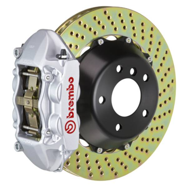 Brembo - Brembo 2P1.9034A3 Brembo 07-18 Wrangler/Wrangler Unlimited Rear GT BBK 4 Piston Cast 380x28 2pc Rotor Drilled-Silver