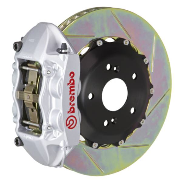 Brembo - Brembo 2P2.6007A3 Brembo 07-15 TT 3.2L/09-15 TTS/12-13 TT RS Rr GT BBK 4Pist Cast 328x28 2pc Rotor Slot Type1-Silver