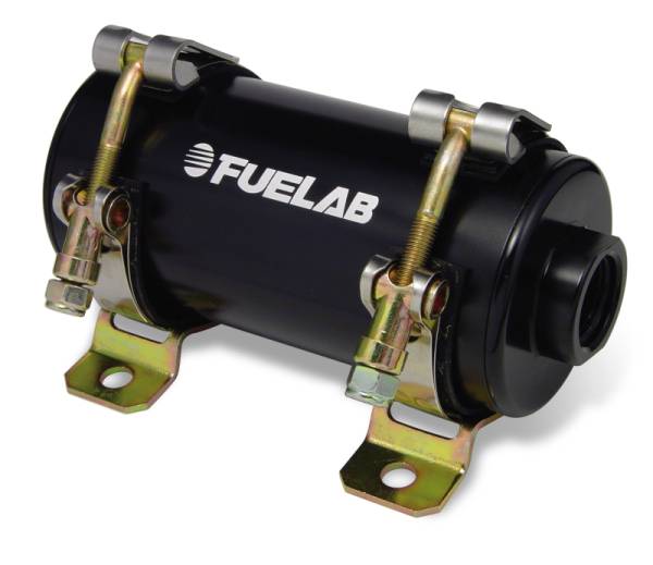 Fuelab - Fuelab 40402-1 Fuelab Prodigy Reduced Size Carb In-Line Fuel Pump w/Internal Bypass - 800 HP - Black