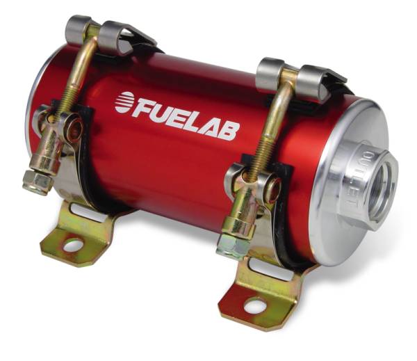 Fuelab - Fuelab 40402-2 Fuelab Prodigy Reduced Size Carb In-Line Fuel Pump w/Internal Bypass - 800 HP - Red