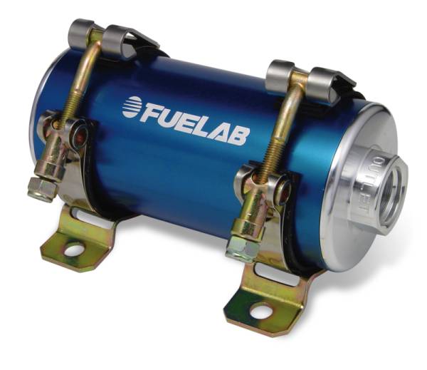 Fuelab - Fuelab 40402-3 Fuelab Prodigy Reduced Size Carb In-Line Fuel Pump w/Internal Bypass - 800 HP - Blue