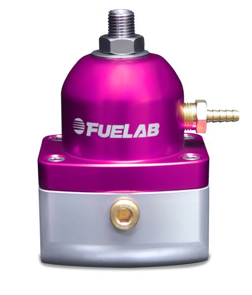 Fuelab - Fuelab 51505-4-S-G Fuelab 515 EFI Adjustable FPR 90-125 PSI (2) -10AN In (1) -6AN Return - Purple