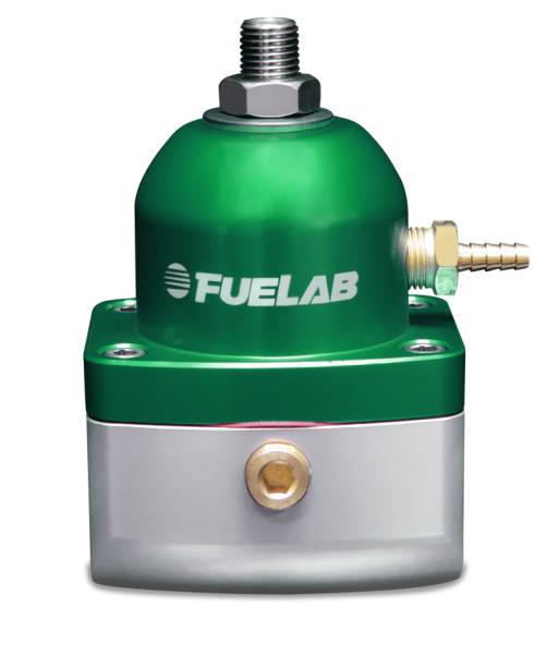 Fuelab - Fuelab 51505-6-S-G Fuelab 515 EFI Adjustable FPR 90-125 PSI (2) -10AN In (1) -6AN Return - Green