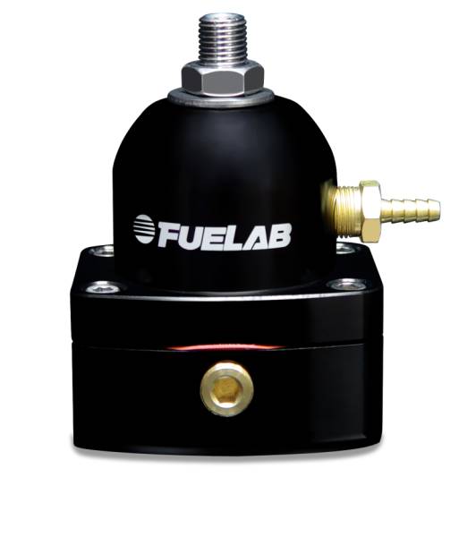 Fuelab - Fuelab 52503-1-L-L Fuelab 525 Carb Adjustable FPR In-Line Large Seat 1-3 PSI (1) -6AN In (1) -6AN Return - Black