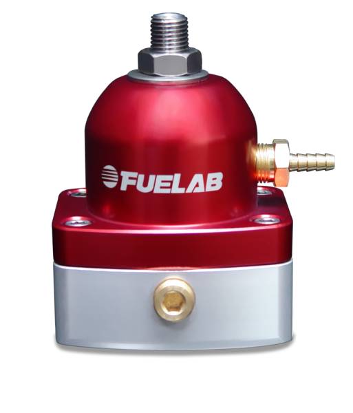 Fuelab - Fuelab 52503-2-L-L Fuelab 525 Carb Adjustable FPR In-Line Large Seat 1-3 PSI (1) -6AN In (1) -6AN Return - Red