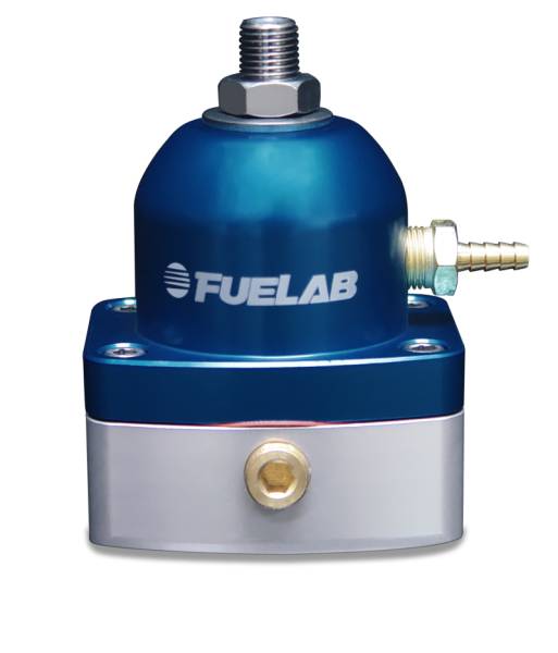 Fuelab - Fuelab 52503-3-S-G Fuelab 525 EFI Adjustable FPR In-Line 90-125 PSI (1) -6AN In (1) -6AN Return - Blue