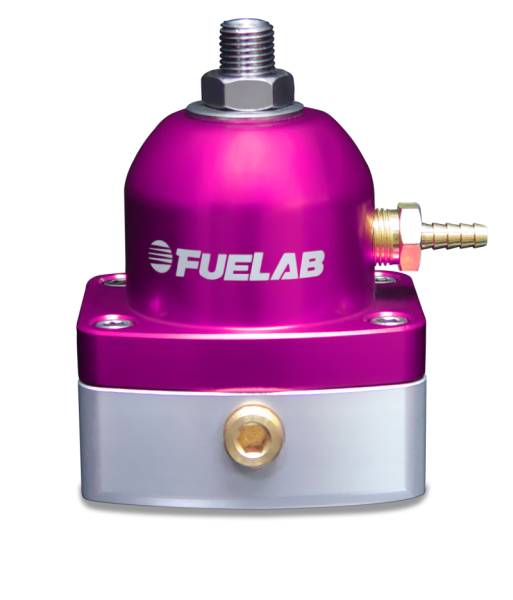 Fuelab - Fuelab 52503-4-L-L Fuelab 525 Carb Adjustable FPR In-Line Large Seat 1-3 PSI (1) -6AN In (1) -6AN Return - Purple