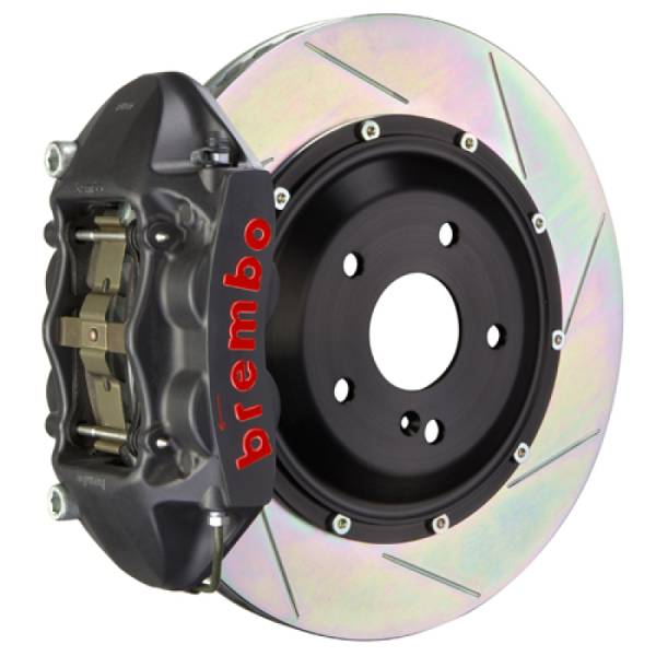 Brembo - Brembo 2P2.9038AS Brembo 09-15 CTS-V Rear GTS BBK 4 Piston Cast 380x28 2pc Rotor Slotted Type-1-Black HA