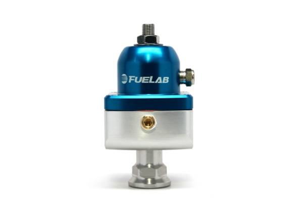Fuelab - Fuelab 55504-3 Fuelab 555 High Pressure Adjustable FPR Blocking 25-65 PSI (1) -8AN In (2) -8AN Out - Blue