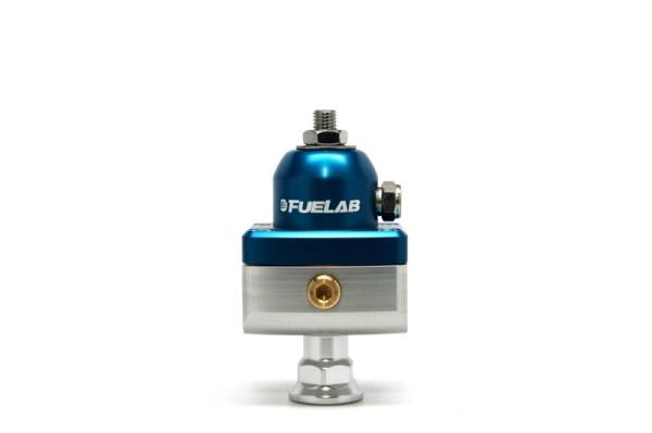 Fuelab - Fuelab 57501-3 Fuelab 575 Carb Adjustable Mini FPR Blocking 4-12 PSI (1) -6AN In (2) -6AN Out - Blue