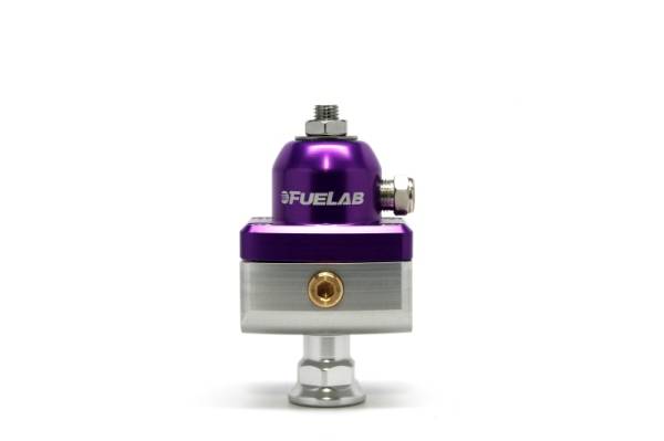 Fuelab - Fuelab 57501-4 Fuelab 575 Carb Adjustable Mini FPR Blocking 4-12 PSI (1) -6AN In (2) -6AN Out - Purple