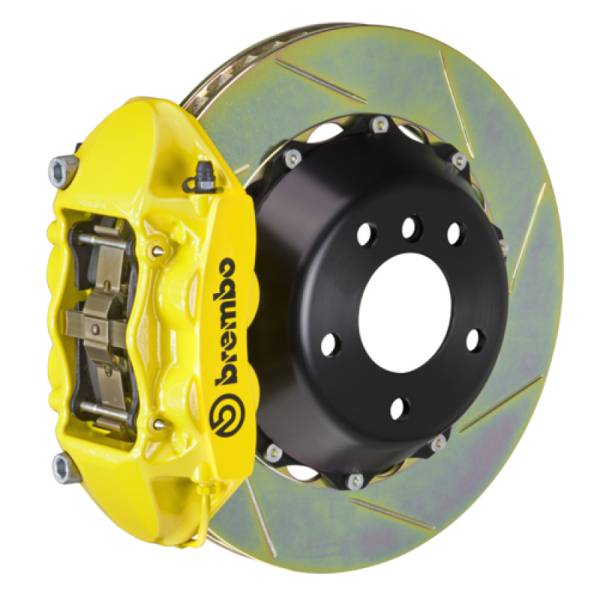 Brembo - Brembo 2P2.9068A5 Brembo 84-87 Testarossa Rear GT BBK 4 Piston Cast 380x28 2pc Rotor Slotted Type-1- Yellow