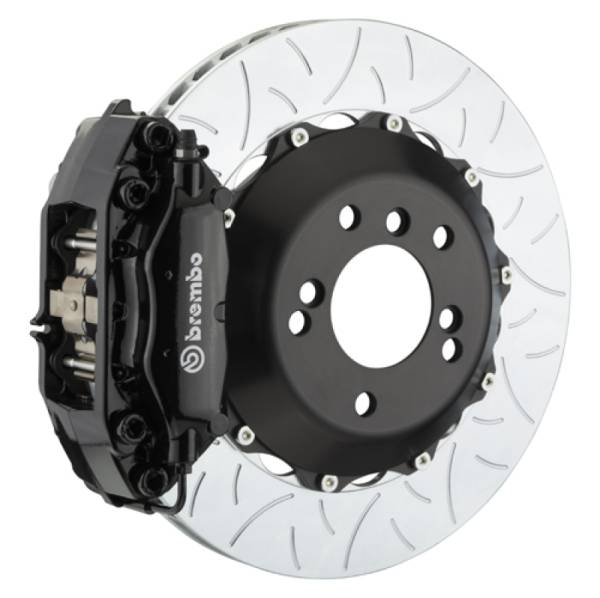 Brembo - Brembo 2P3.8004A1 Brembo 06-08 Z4 M-Coupe/Roadster Rear GT BBK 4 Piston Cast 345x28 2pc Rotor Slotted Type3-Black