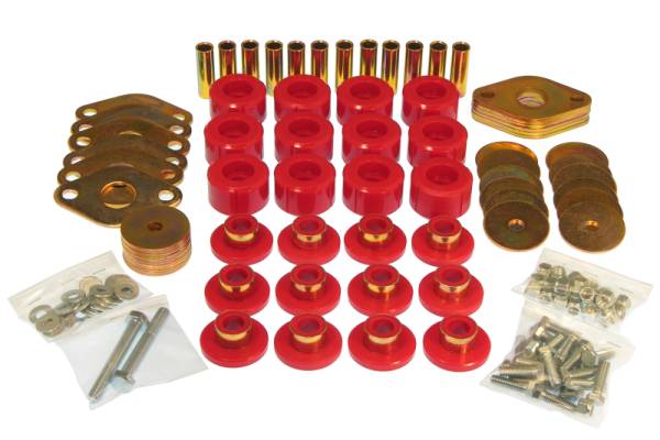 Prothane - Prothane 1-117 Prothane 07-11 Jeep Wrangler JK 4DR Body Mount Kit - Red