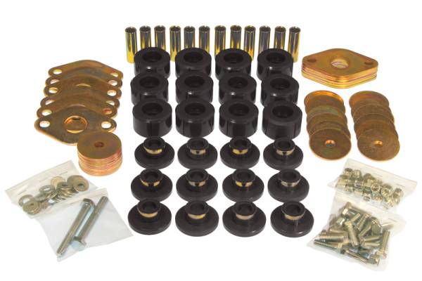Prothane - Prothane 1-117-BL Prothane 07-11 Jeep Wrangler JK 4DR Body Mount Kit - Black