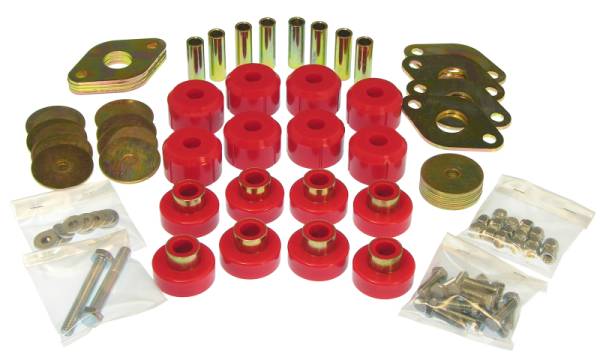 Prothane - Prothane 1-118 Prothane 07-11 Jeep Wrangler JK 2DR Body Mount Kit - Red