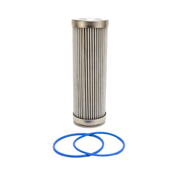 Fuelab - Fuelab 71814 Fuelab 6 Micron Stainless Steel Replacement Element - 6in w/2 O-Rings & Instructions