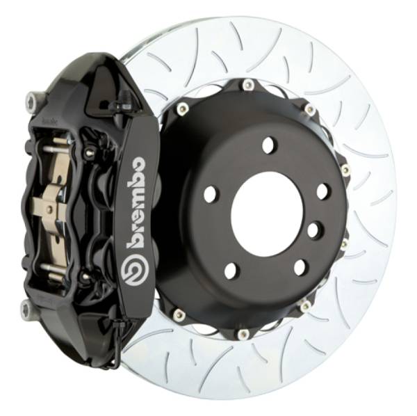 Brembo - Brembo 2P3.9031A1 Brembo 04-11 612 Scaglietti Rear GT BBK 4 Piston Cast 380x28 2pc Rotor Slotted Type-3-Black