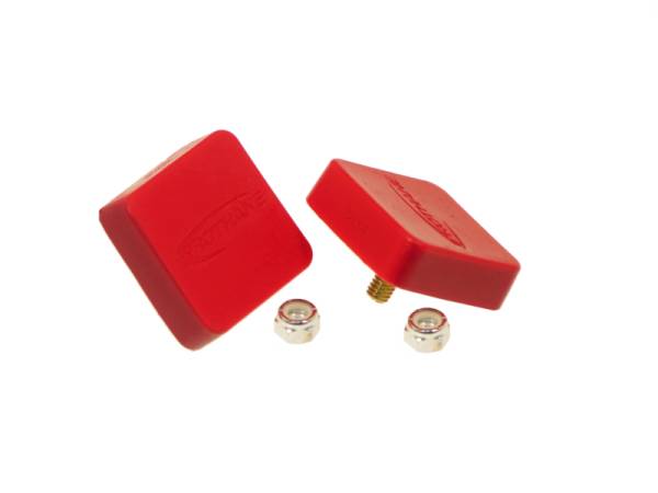 Prothane - Prothane 19-1304 Prothane Universal Bump Stop 5/8X2X2 Sqr w/ Ctr Stud - Red