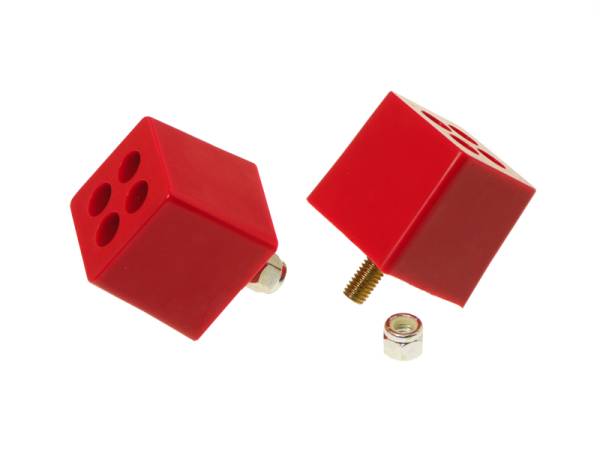Prothane - Prothane 19-1305 Prothane Universal Bump Stop 2X2X2 W 3/8in Stud - Red