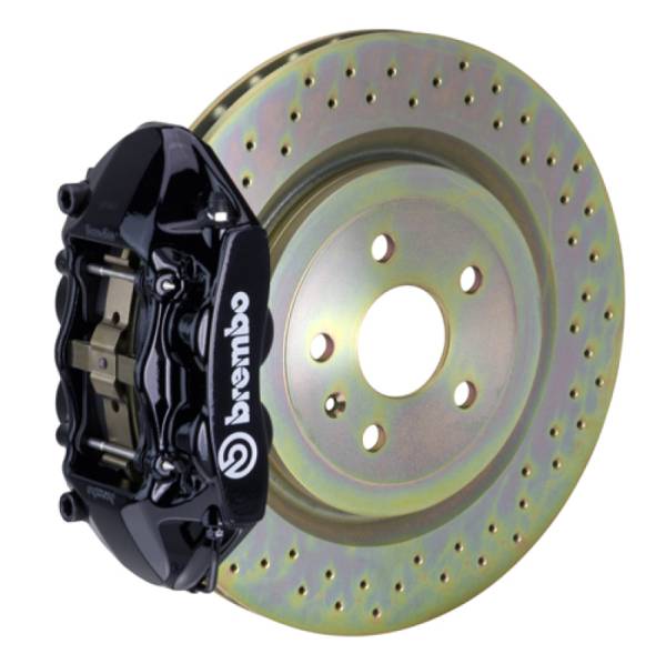 Brembo - Brembo 2P4.8001A1 Brembo 10-15 Camaro V6 Rear GT BBK 4 Piston Cast 365x28 1pc Rotor Drilled-Black