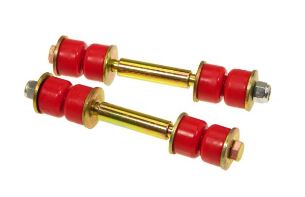 Prothane - Prothane 19-404 Prothane Universal End Link Set - 3 3/4in Mounting Length - Red