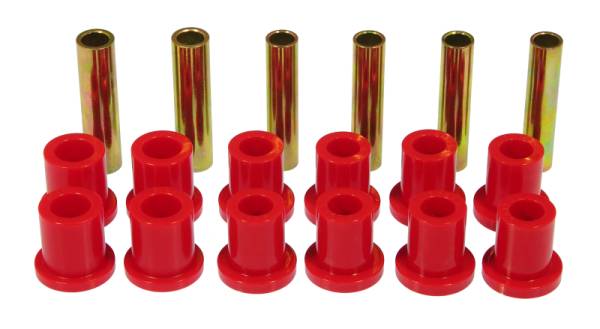 Prothane - Prothane 6-1004 Prothane 73-79 Ford F100/150 4wd Rear Spring & Shackle Bushings - Red