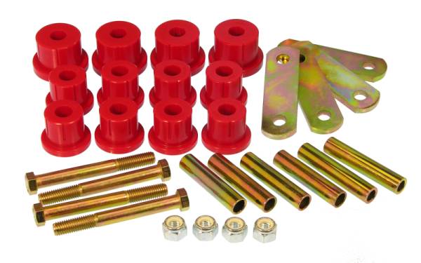 Prothane - Prothane 7-1056 Prothane 62-67 Chevy Nova HD Spring & Shackles Bushings - Red