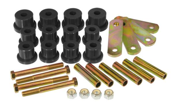 Prothane - Prothane 7-1056-BL Prothane 62-67 Chevy Nova HD Spring & Shackles Bushings - Black
