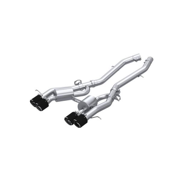 MBRP - MBRP Exhaust pS45033CF MBRP 2021+ BMW M3/M4 3in Axle Back Dual Rear Exit w/ T304 SS Carbon Fiber Tips