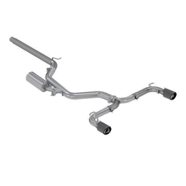 MBRP - MBRP Exhaust pS46063CF MBRP 15-17 VW 2.0L Turbo Golf GTI MK7 3in T304 Cat Back Exhaust w/ Dual Split Rear Exit