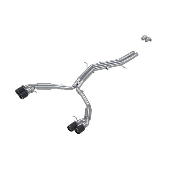 MBRP - MBRP Exhaust pS46073CF MBRP 18-21 Audi S5 Coupe/S4 Sedan T304 SS 2.5in Cat-Back Quad Rear Exit Exhaust - Carbon Fiber Tips