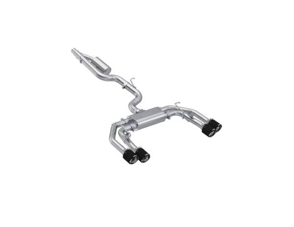 MBRP - MBRP Exhaust pS46193CF MBRP 2022+ Audi S3 3in Cat Back w/ Quad Carbon Fiber Tips- T304