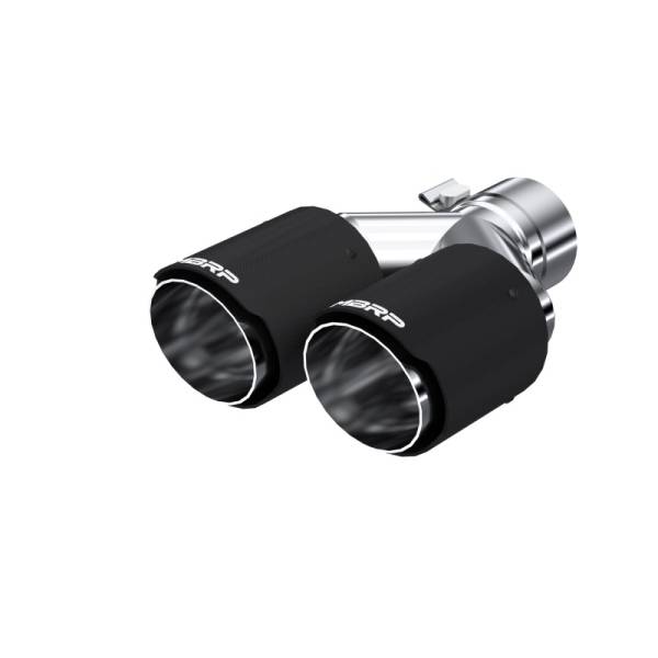 MBRP - MBRP Exhaust pT5170CF MBRP Universal Carbon Fiber Dual Tip 3.5in OD/2.5in Inlet