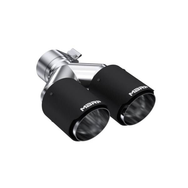 MBRP - MBRP Exhaust pT5171CF MBRP Universal Carbon Fiber Dual Tip 3.5in OD/2.5in Inlet