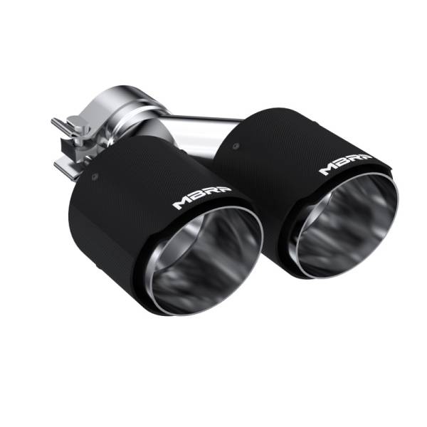 MBRP - MBRP Exhaust pT5178CF MBRP Universal Carbon Fiber Dual Tip 4in OD/2.5in Inlet