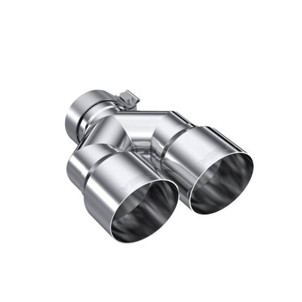 MBRP - MBRP Exhaust pT5183 MBRP 3in ID / Dual 4in OD Out Staggered L 9.37in / R 9.87in Single Wall T304 SS Univ Exhaust Tip