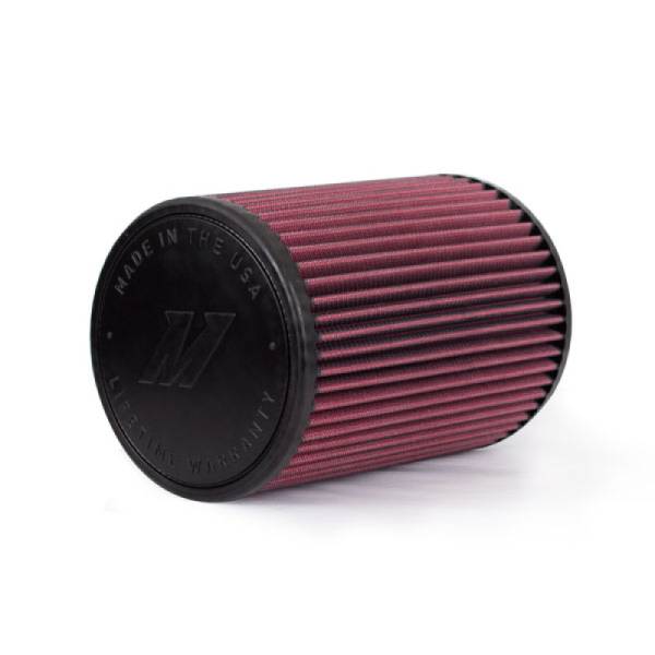 Mishimoto - Mishimoto MMAF-3505 Mishimoto Air Filter w/ Molded Logo Red Oil 8 Layer Cotton w/ Worm Gear Clamp