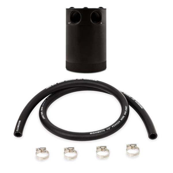 Mishimoto - Mishimoto MMBCC-CBTWO-BK Mishimoto Compact Baffled Oil Catch Can - 2-Port