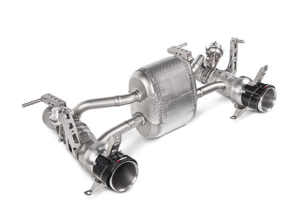 Akrapovic - Akrapovic MTP-FE488H Akrapovic 16-17 Ferrari 488 GTB/488 Spyder Slip-On Line (Titanium) w/ Carbon Tips - Fits 2016-2019 Ferrari 488 Spider